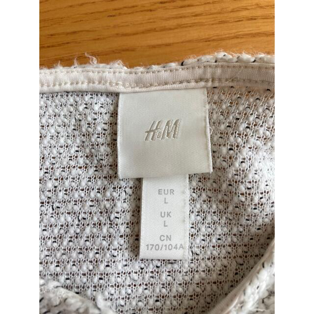 H&M(エイチアンドエム)のH&M 長袖　カットソー　Ｌサイズ レディースのトップス(カットソー(長袖/七分))の商品写真