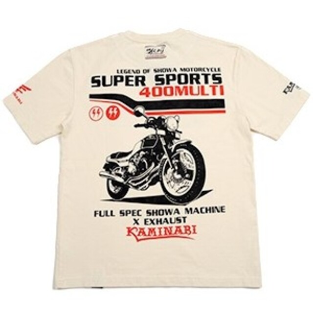 TEDMAN(テッドマン)のカミナリモータース/CBX400F/Tシャツ/ホワイト/KMT-220/エフ商会 メンズのトップス(Tシャツ/カットソー(半袖/袖なし))の商品写真