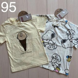 スヌーピー(SNOOPY)の【スヌーピー】チャーリーブラウン☆アイス Tシャツ 2点セット 95(Tシャツ/カットソー)