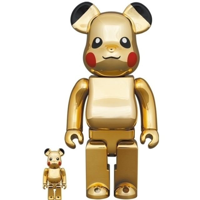 BE@RBRICK ピカチュウ GOLD CHROME 100％ & 400％