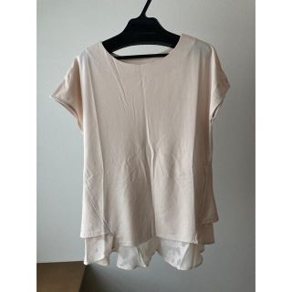 qvc エニワイズシアー素材切り替えペプラムプルオーバー(カットソー(半袖/袖なし))