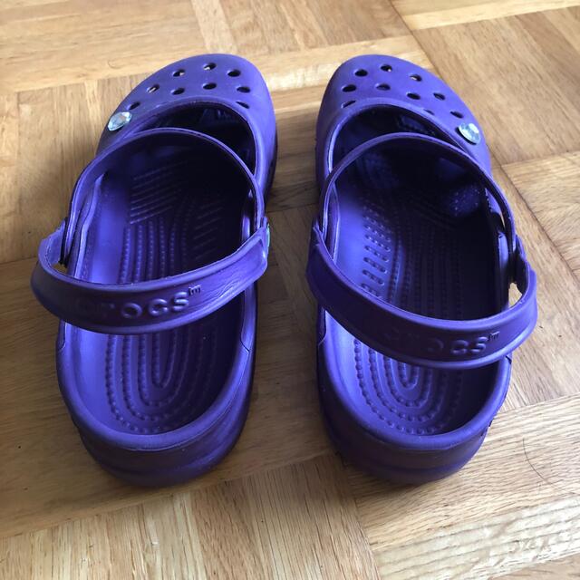 crocs(クロックス)のクロックス  メリージェーン　紫　W8 レディースの靴/シューズ(サンダル)の商品写真