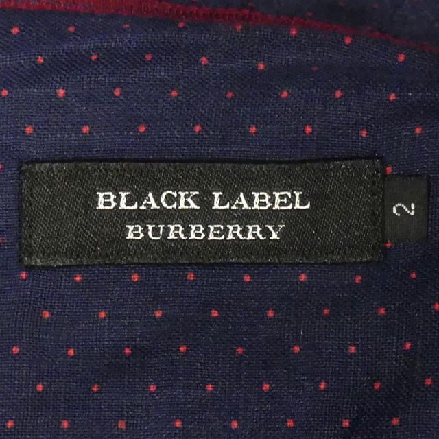 BURBERRY BLACK LABEL(バーバリーブラックレーベル)のバーバリーブラックレーベル シャツ M メンズ半袖ドット柄紺ネイビーTN1206 メンズのトップス(シャツ)の商品写真