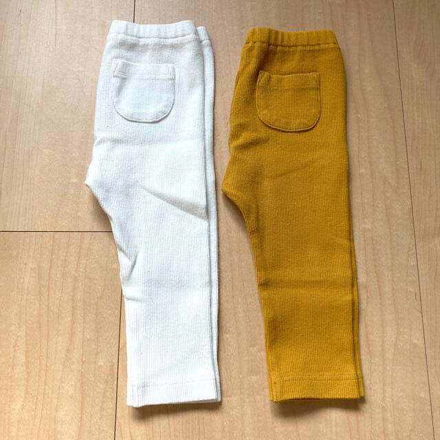 UNIQLO(ユニクロ)の専用🧡サイズ80 UNIQLO リブレギンスパンツ キッズ/ベビー/マタニティのベビー服(~85cm)(パンツ)の商品写真