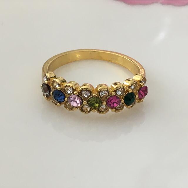 マルチカラークリスタルリング レディースのアクセサリー(リング(指輪))の商品写真