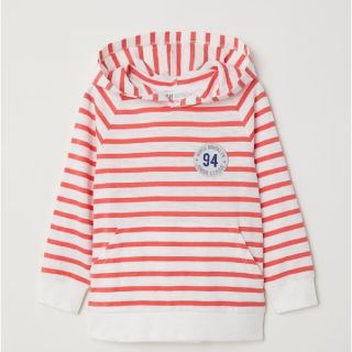 エイチアンドエム(H&M)のH&M　カットソー　パーカー　ボーダー(Tシャツ/カットソー)