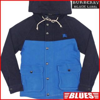 バーバリーブラックレーベル(BURBERRY BLACK LABEL)のパーカー バーバリーブラックレーベル M メンズ 2 ネイビー 青TY1695(パーカー)