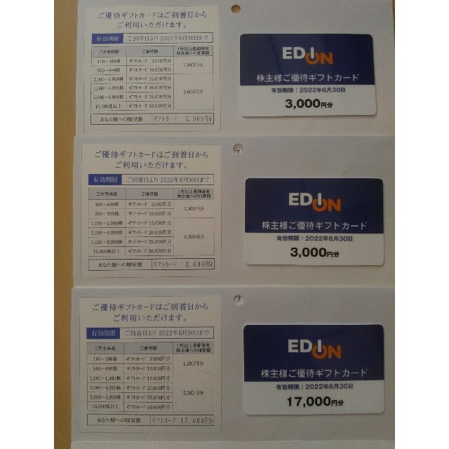 エディオン　株主優待ギフト　23000円分