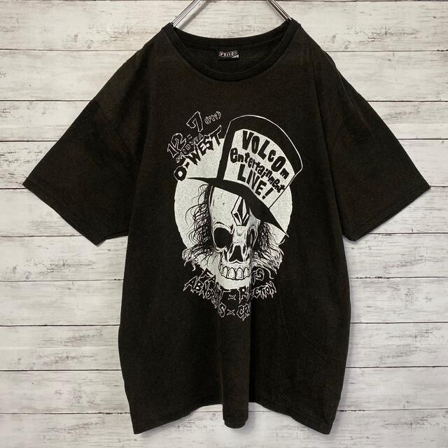 volcom(ボルコム)の【希少デザイン】ボルコム☆スカルロゴプリントブラックTシャツ メンズのトップス(Tシャツ/カットソー(半袖/袖なし))の商品写真