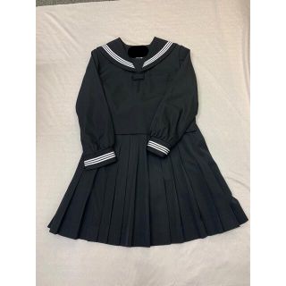 制服　セーラー服セット　ブラック×ホワイトライン3L(衣装一式)