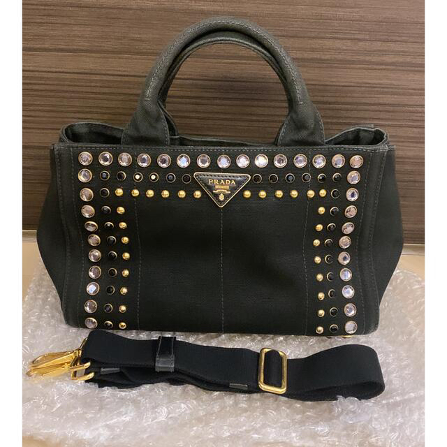 PRADA カナパ　プラダ　ビジュートートバッグ