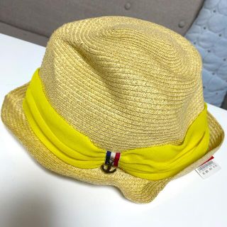 トミーヒルフィガー(TOMMY HILFIGER)のtommygirl イエロー　麦わら帽子(麦わら帽子/ストローハット)