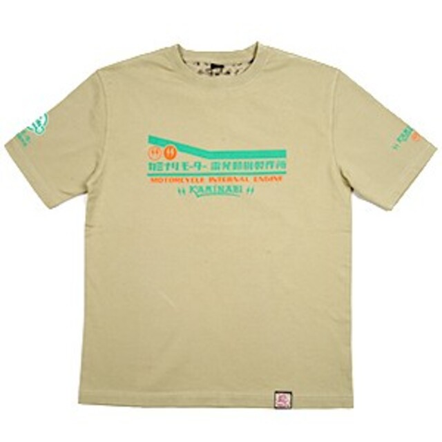 TEDMAN(テッドマン)のカミナリモータース/ウォーターバッファロー/Tシャツ/ベージュ/KMT-222 メンズのトップス(Tシャツ/カットソー(半袖/袖なし))の商品写真