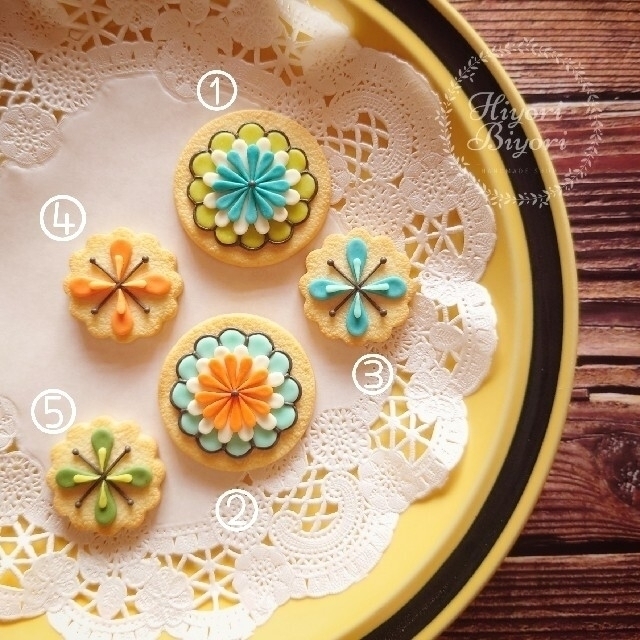 ミニチュアフード　レトロアイシングクッキーのマグネット（￥400〜￥580） ハンドメイドのインテリア/家具(インテリア雑貨)の商品写真