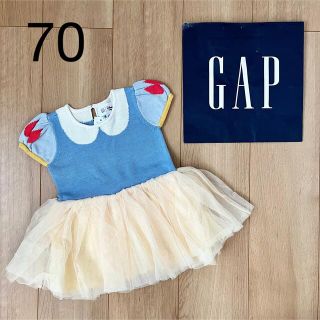 ベビーギャップ(babyGAP)の新品未使用★baby gap白雪姫ワンピース　ドレス70(ワンピース)