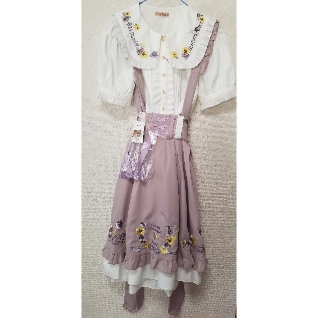 あす様専用 タグつき アマベルパンジーブラウス&ジャンスカ 男女兼用