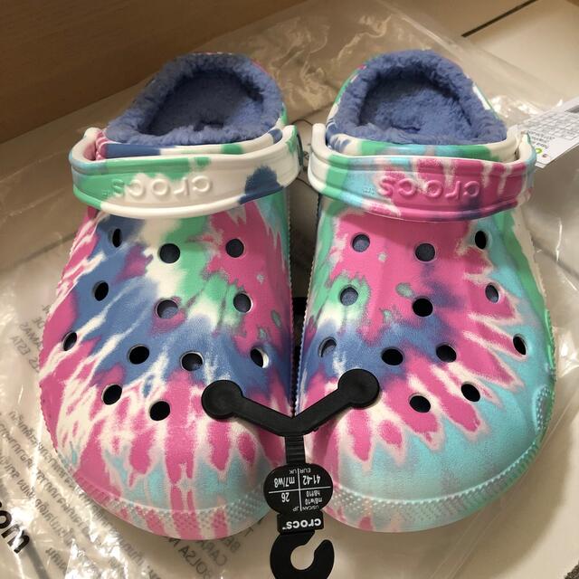 crocs(クロックス)のタグ付新品未使用完売品タイダイクロックス Baya Lined Tie-Dye レディースの靴/シューズ(サンダル)の商品写真