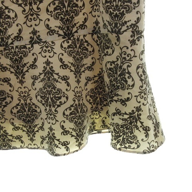 UNTITLED(アンタイトル)のアンタイトル スカート フレア ひざ丈 サイドファスナー 薄手 2 ベージュ 茶 レディースのスカート(ひざ丈スカート)の商品写真