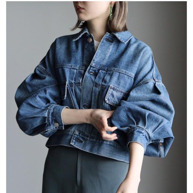 新品HYKE BALLOON SLEEVE DENIM JACKET  サイズ1レディース