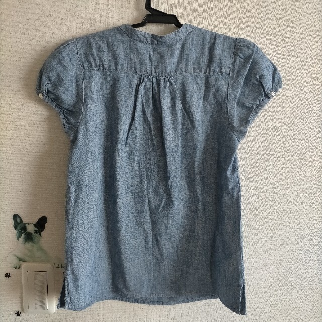 GAP(ギャップ)のGAP デニムシャツ パフスリーブ ブラウス デニム レディースのトップス(シャツ/ブラウス(半袖/袖なし))の商品写真