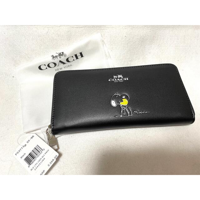 新品 COACH  コーチ スヌーピー SNOOPY コラボ 財布 ブラック