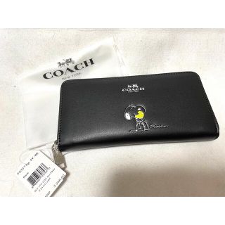 コーチ(COACH)の新品 COACH  コーチ スヌーピー SNOOPY コラボ 財布 ブラック(財布)