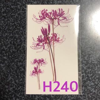 即購入OK☆ミニ☆タトゥーシール☆H240☆彼岸花☆曼珠沙華☆紫(その他)