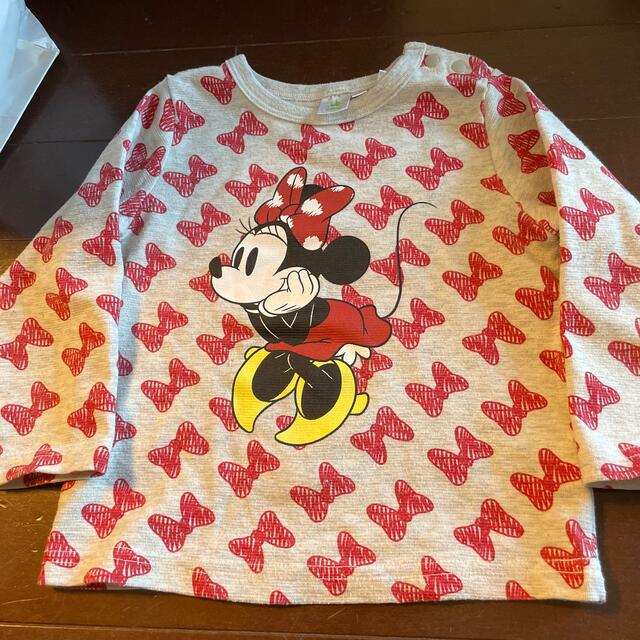 Disney(ディズニー)のミニーマウス　ロングTシャツ キッズ/ベビー/マタニティのキッズ服女の子用(90cm~)(Tシャツ/カットソー)の商品写真