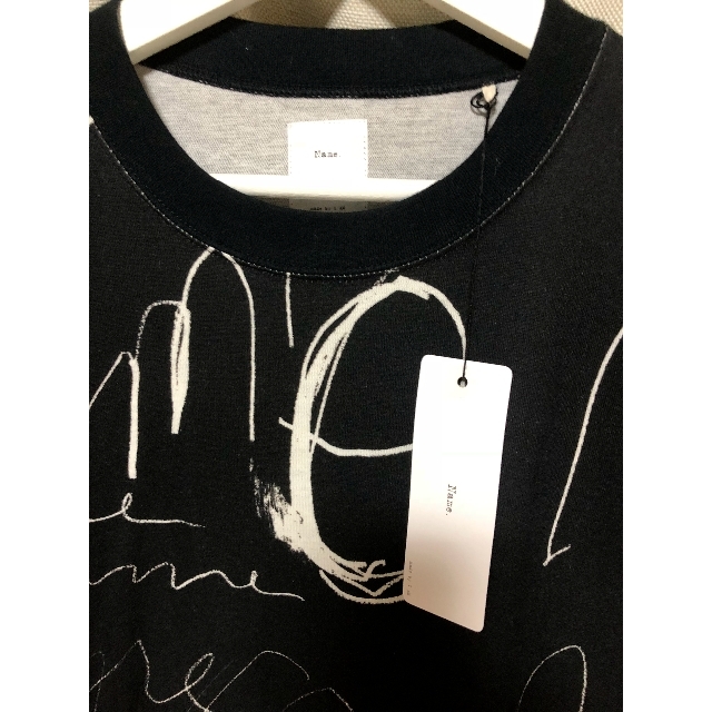 STUDIOUS(ステュディオス)の新品 Name. ネーム 柄 Tシャツ T Shirt ブラック BLACK S メンズのトップス(Tシャツ/カットソー(半袖/袖なし))の商品写真