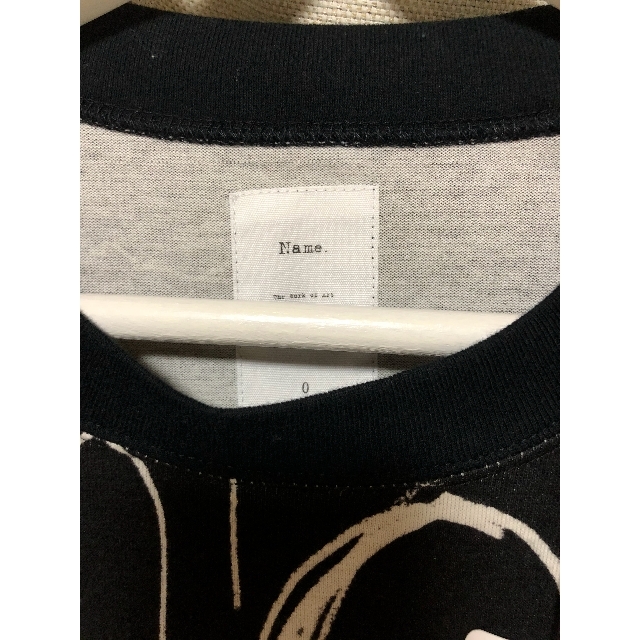 STUDIOUS(ステュディオス)の新品 Name. ネーム 柄 Tシャツ T Shirt ブラック BLACK S メンズのトップス(Tシャツ/カットソー(半袖/袖なし))の商品写真