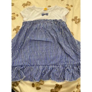 ムージョンジョン(mou jon jon)のムージョンジョン　新品　ワンピース　100cm 半袖　ボーダー　春服　夏服(ワンピース)