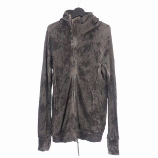 ボリスビジャンサベリ 16SS 総柄 ハイネック パーカー ブルゾン S グレー(パーカー)
