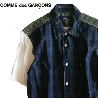 コムデギャルソン(COMME des GARCONS)の【COMME des GARCONS】半袖シャツ 切り替え生地 M相当☆(シャツ)