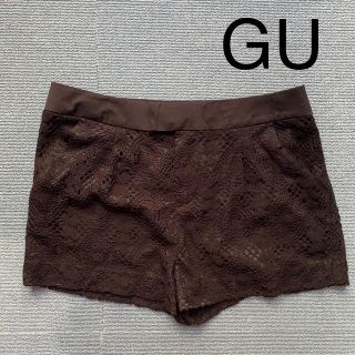 ジーユー(GU)のGU レースショートパンツ黒　M(ショートパンツ)