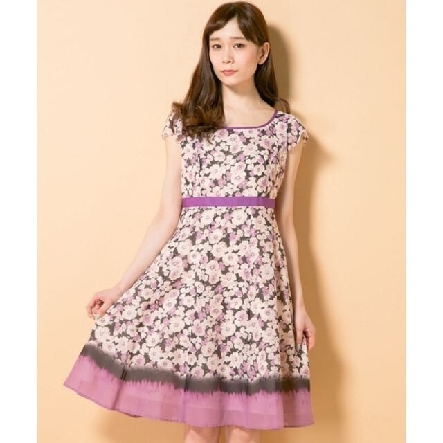 TOCCA LILAS ドレス パープル系ひざ丈ワンピース