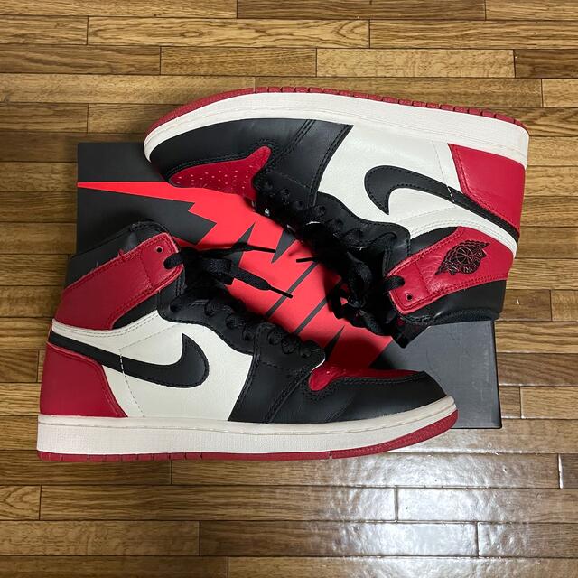 NIKE(ナイキ)の26cm AIR JORDAN 1 RETRO BRED TOE オマケ付 メンズの靴/シューズ(スニーカー)の商品写真