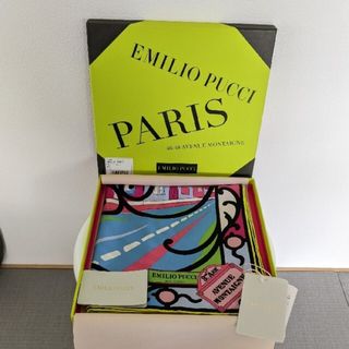 エミリオプッチ(EMILIO PUCCI)の新品 EMILIO PUCCI 大判スカーフ イタリア製 未使用 エミリオプッチ(バンダナ/スカーフ)