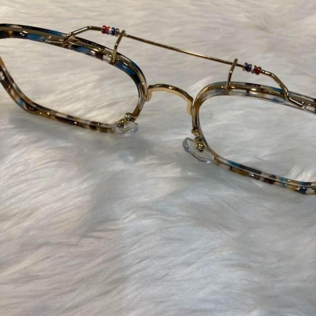 個性的メガネフレーム眼鏡めがねツーブリッジサングラスブルーライトカットレ レディースのファッション小物(サングラス/メガネ)の商品写真