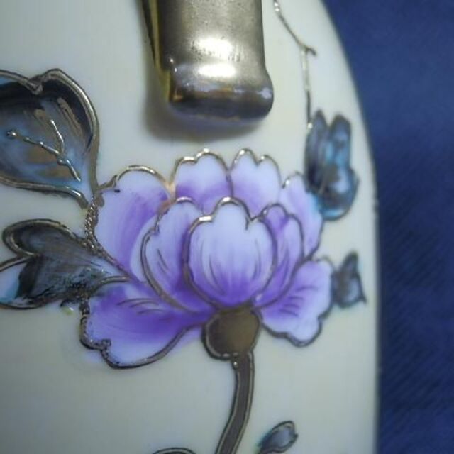 オールドノリタケ 花瓶 1910年 盛り上げ金彩 牡丹 - 5