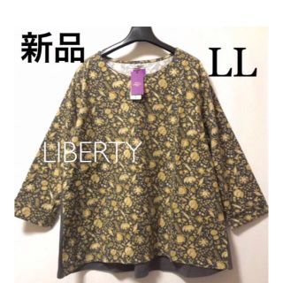 アフタヌーンティー(AfternoonTea)のSALE!! LIBERTY リバティ　カットソー  プルオーバー  LL　新品(カットソー(長袖/七分))