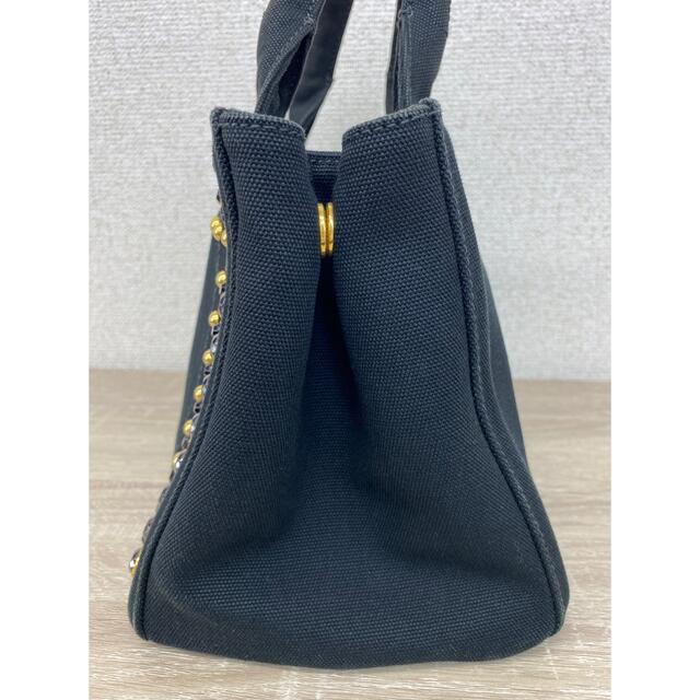 サイズ PRADA - プラダ カナパ 2WAY バッグ ビジュー ブラック