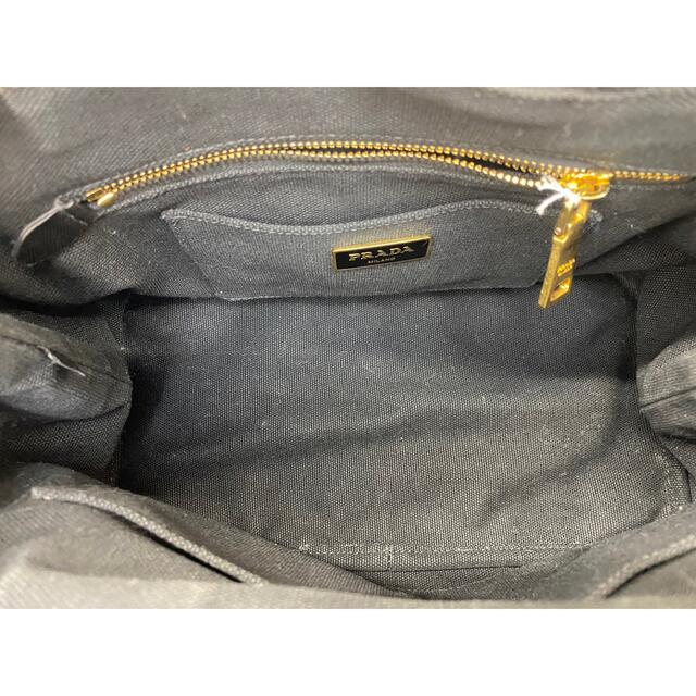サイズ PRADA - プラダ カナパ 2WAY バッグ ビジュー ブラック