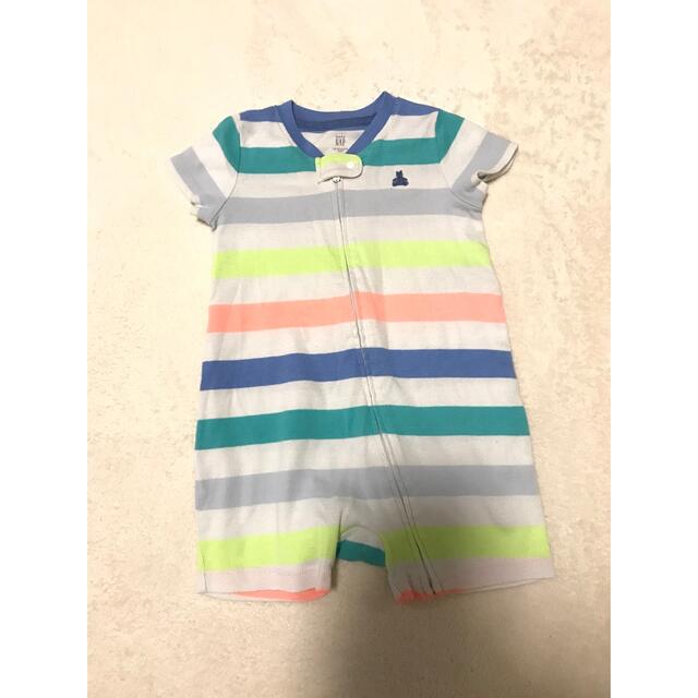 GAP(ギャップ)のGAP ロンパース　ボーダー柄　70-90サイズ キッズ/ベビー/マタニティのベビー服(~85cm)(ロンパース)の商品写真