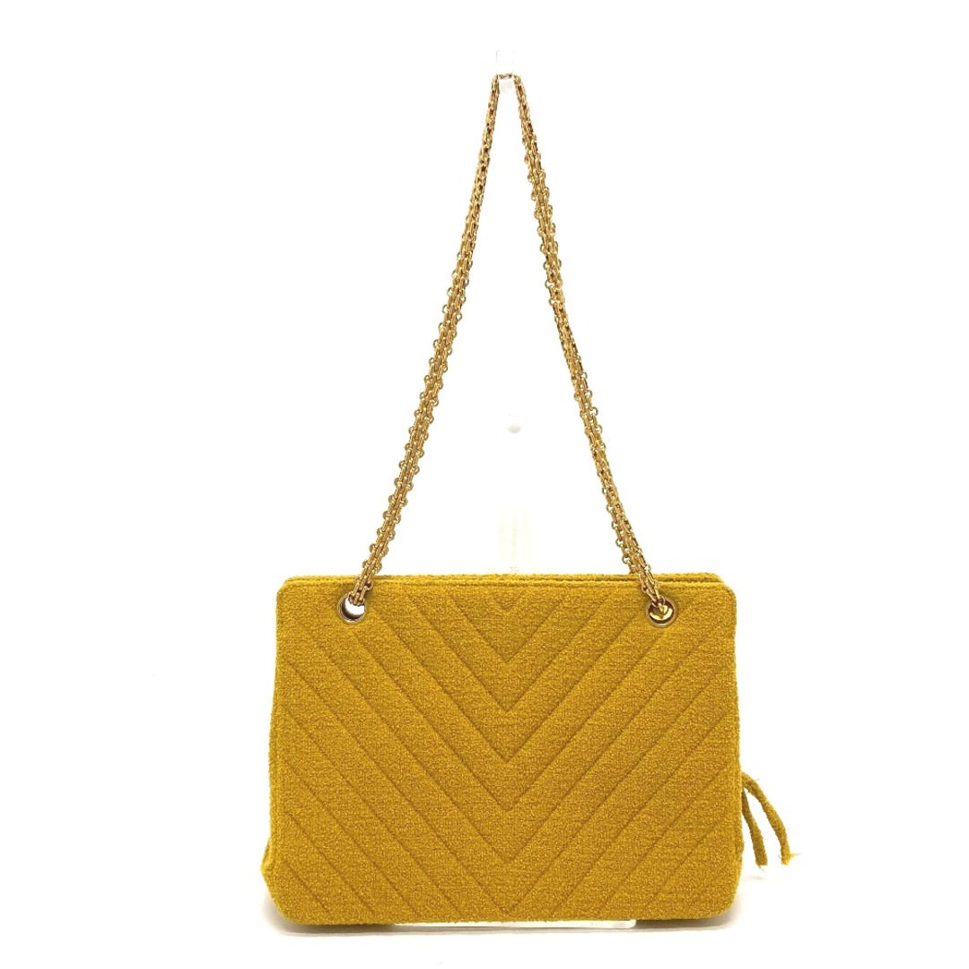 最新のデザイン がま口ポーチ付き シェブロン Vステッチ CHANEL シャネル - CHANEL Wチェーン マスタード系 パイル ショルダーバッグ ショルダーバッグ 最新のデザイン がま口ポーチ付き シェブロン Vステッチ CHANEL シャネル - CHANEL Wチェーン マスタード系 パイル ショルダーバッグ ショルダーバッグ