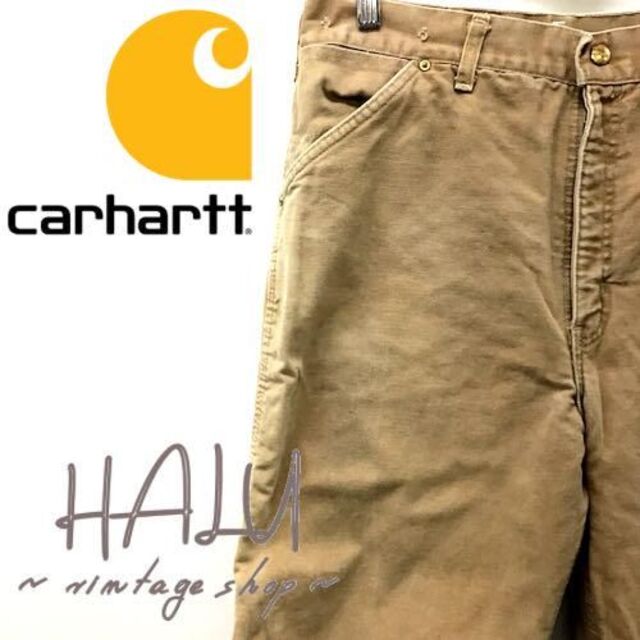 carhartt(カーハート)のカーハート ダック地 ペインターワークパンツ キルティング Carhartt 茶 メンズのパンツ(ペインターパンツ)の商品写真