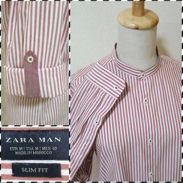 ZARA(ザラ)のZARA MAN★2WAY★ストライプ★ロールアップ★マンダリンカラー★長袖 メンズのトップス(シャツ)の商品写真