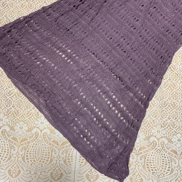 UNRELISH(アンレリッシュ)のUNRELISH・紫ニットロングスカート レディースのスカート(ロングスカート)の商品写真