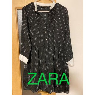 ザラ(ZARA)のザラ　ドット　ワンピース(ひざ丈ワンピース)