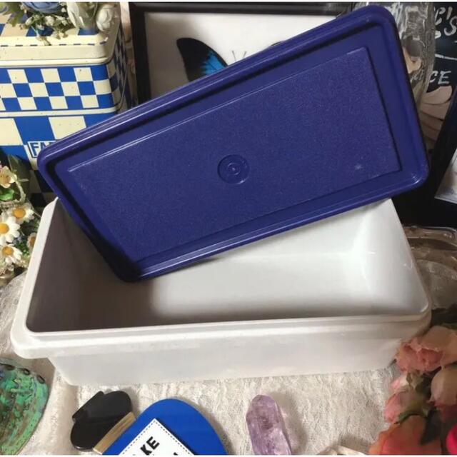 tupperware 大人カラー グレー＆ネイビー 角 浅型 タッパー インテリア/住まい/日用品のキッチン/食器(容器)の商品写真