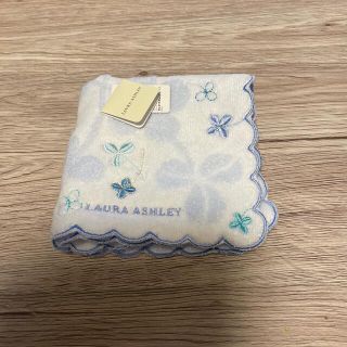 ローラアシュレイ(LAURA ASHLEY)のローラアシュレイタオルハンカチブルー(ハンカチ)